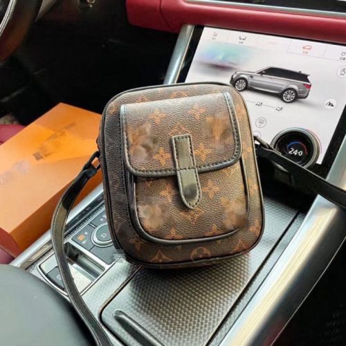 Replica Designer Louis Vuitton Vintage-Print Large-Capacity Square Shoulder Bag