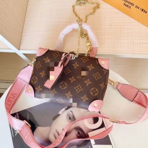 Replica Designer Louis Vuitton Vintage Print Panelled Shoulder Bag