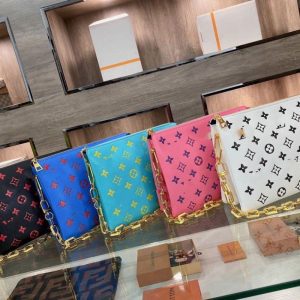 Replica Designer Louis Vuitton Women All-Match Simple Flower Printing Shoulder Bags