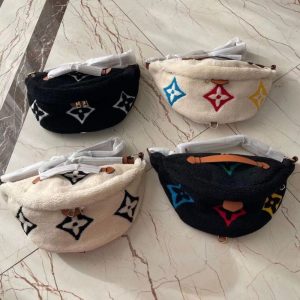 Replica Designer Louis Vuitton Women Classic Embroidered Old Flower All-Match Waist Bag