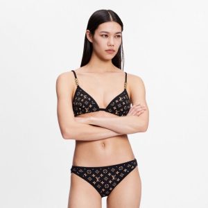 Replica Designer Louis Vuitton Women Classic Old Flower Bikini Swimsuit Two-Piece Set