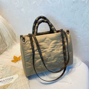 Replica Designer Louis Vuitton Women Embroidered Large-Capacity Shopping Bags