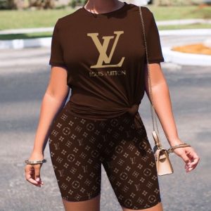 Replica Designer Louis Vuitton Women Fashion Casual Sports Two-Piece Sets