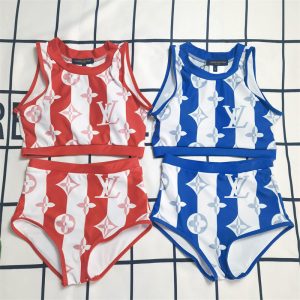 Replica Designer Louis Vuitton Women Flower Printing Sexy Bikini Set