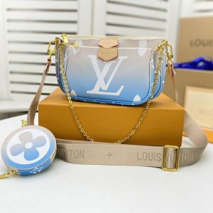 Replica Designer Louis Vuitton Women Gradient Printing Single Shoulder Messenger Bag