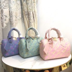 Replica Designer Louis Vuitton Women Mori Series Printing Handbag Boston Bag