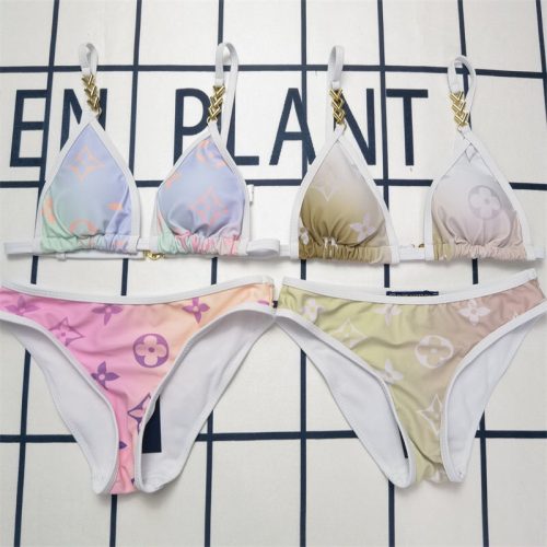 Replica Designer Louis Vuitton Women Sexy Letter Print Bikini Set
