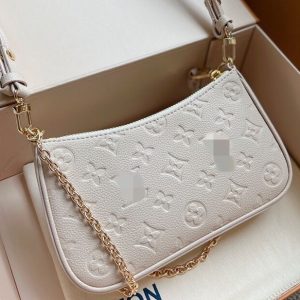 Replica Designer Louis Vuitton Women Simple Flower Four-Leaf Clover Printing Underarm Shoulder Bag
