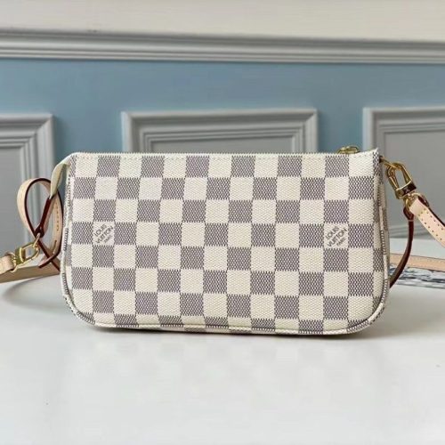 Replica Designer Louis Vuitton Women Simple Grid Flower Printing Large Capacity Underarm Bags
