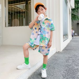 Replica Designer Louis Vuitton kids Casual Tie-Dye Print Two-Piece Set