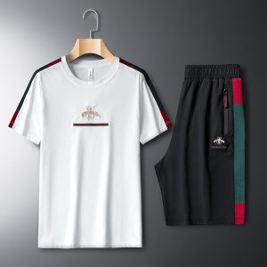 Replica Designer Men Casual Round Neck Short Sleeve T-Shirt And Shorts Set