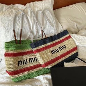 Replica Designer Miumiu Contrast Color Shoulder Bag