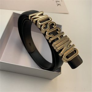 Replica Designer Moschino Smooth Buckle Belt