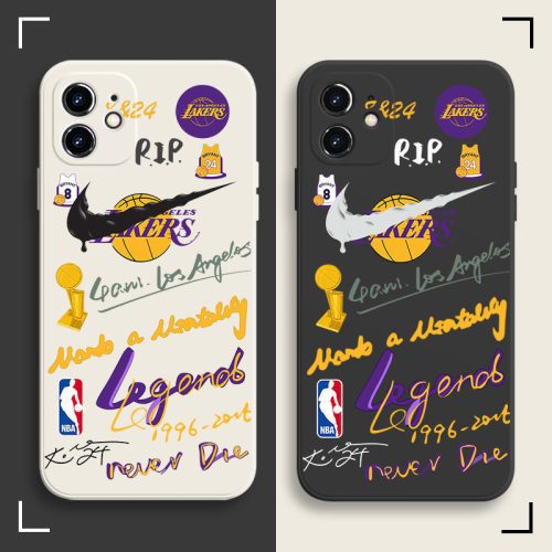 Replica Designer Nike Right-Angle Edge Basketball Graffiti Silicone Mobile Phone Case