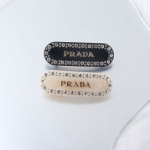 Replica Designer Prada Acrylic Letter Side Clip One Word Hairpin