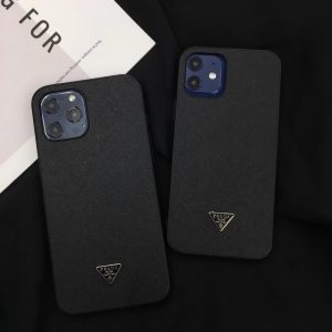 Replica Designer Prada All Inclusive Anti Fall Simple Black Mobile Phone Case