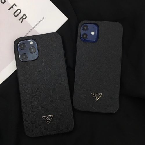 Replica Designer Prada All Inclusive Anti Fall Simple Black Mobile Phone Case