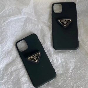 Replica Designer Prada All-Inclusive Silicone Solid Color Simple Mobile Phone Case