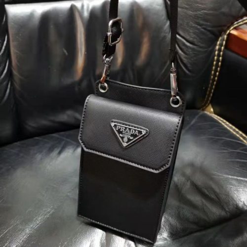 Replica Designer Prada All-Match Black Small Square Foreskin Mobile Phone Bag