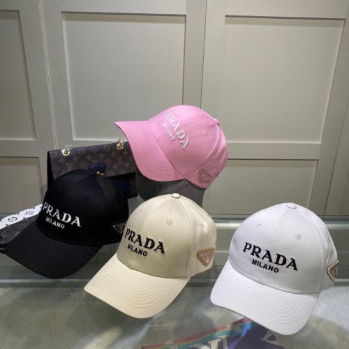 Replica Designer Prada All-Match Letter Embroidery Fashion Sun Hat