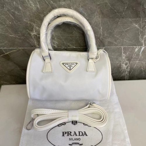 Replica Designer Prada Boston Nylon Cloth Pillow Bag