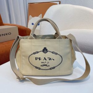Replica Designer Prada Canvas Large-Capacity Shoulder Bag