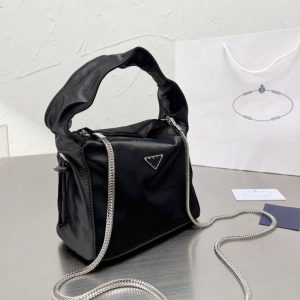 Replica Designer Prada Cloud Vegetable Basket Waterproof Nylon Cloth One Shoulder Messenger Bag