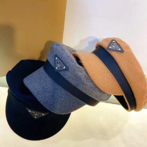 Replica Designer Prada Couple Fashion Solid Color Casual Sailor Hat
