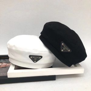 Replica Designer Prada Couple Retro Wild Solid Color Beret Hat