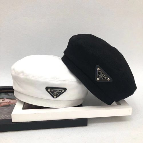 Replica Designer Prada Couple Retro Wild Solid Color Beret Hat