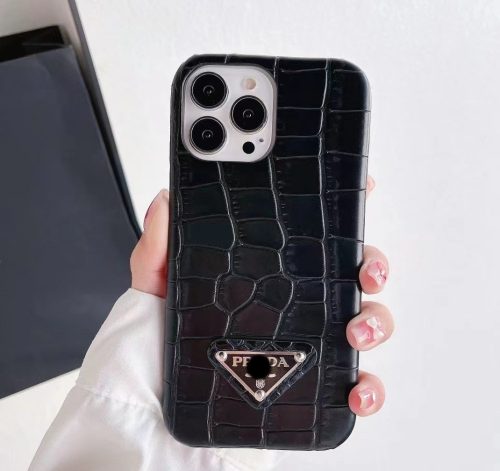 Replica Designer Prada Crocodile Pattern Colorful Mobile Phone Case