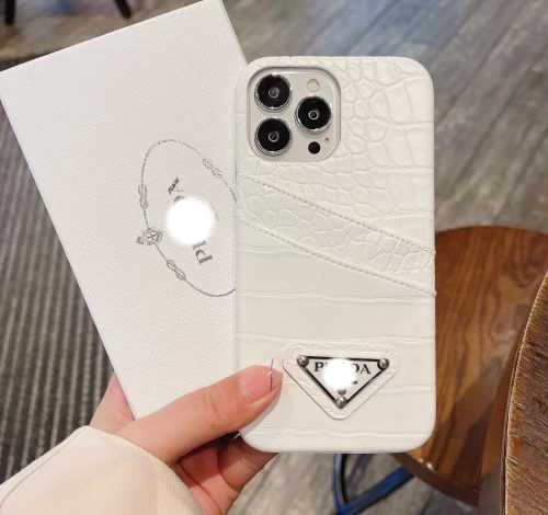 Replica Designer Prada Crocodile Pattern Imitation Leather Mobile Phone Case