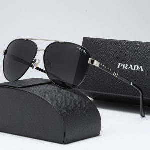 Replica Designer Prada Fashion Metal Oval Frame Sunglasses