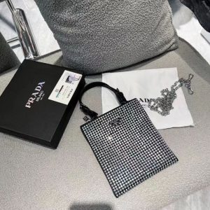 Replica Designer Prada Fashion Rhinestone Mini Shoulder Bag