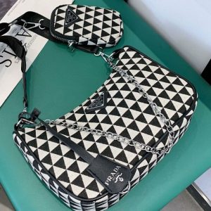 Replica Designer Prada Fashion Stitching Hip Hop Style Underarm Bag