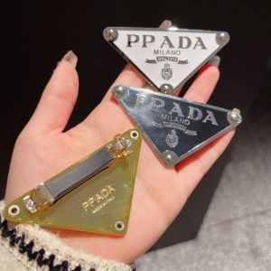 Replica Designer Prada Fashion Triangle English Design Hairpin