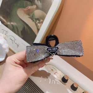 Replica Designer Prada Fashion Women Temperament Bow Cold Wind Shark Hair Clip