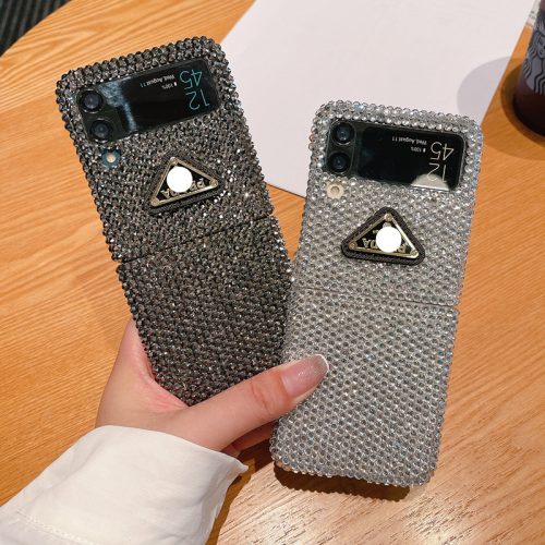 Replica Designer Prada Folding Imitation Rhinestone Mobile Phone Case