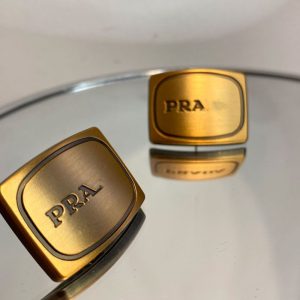 Replica Designer Prada Geometric Letter Retro Personality Earrings