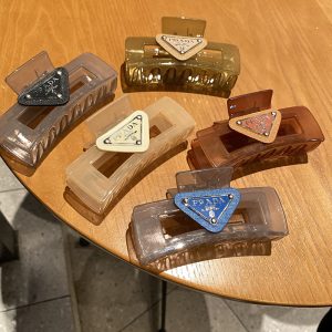Replica Designer Prada Jelly Colored Transparent Square Grab Clip