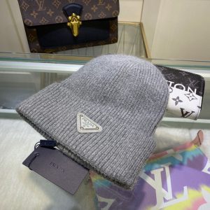 Replica Designer Prada Knitted Thickened Women Warm Wool Hat