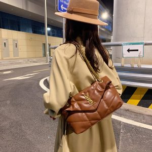 Replica Designer Prada Lambskin Cloud Chain Classic Shoulder Bag