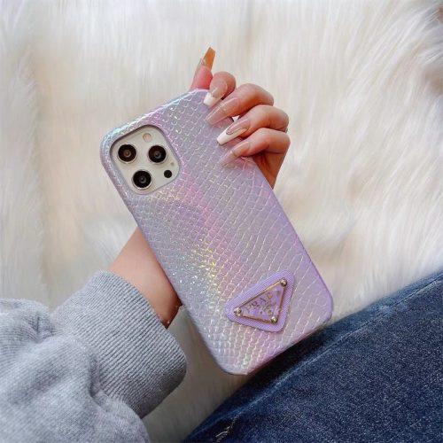 Replica Designer Prada Laser Gradient Purple Mobile Phone Case