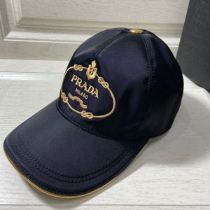 Replica Designer Prada Letter Embroidered Autumn Sun Hat