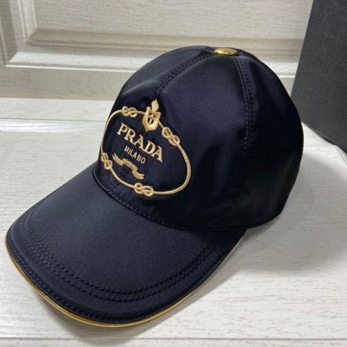 Replica Designer Prada Letter Embroidered Autumn Sun Hat