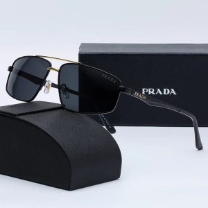 Replica Designer Prada Men Anti-Ultraviolet Toad Mirror Sunglasses
