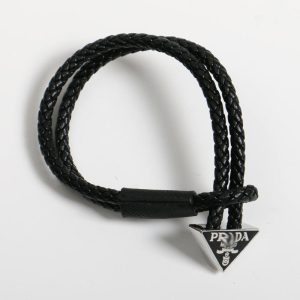 Replica Designer Prada Men Braided Triangle Bracelet