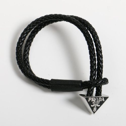 Replica Designer Prada Men Braided Triangle Bracelet