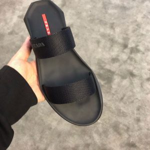 Replica Designer Prada Men Fashion Casual Leather Slippers