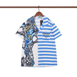 Replica Designer Prada Men Fashion Short Sleeve Shirt